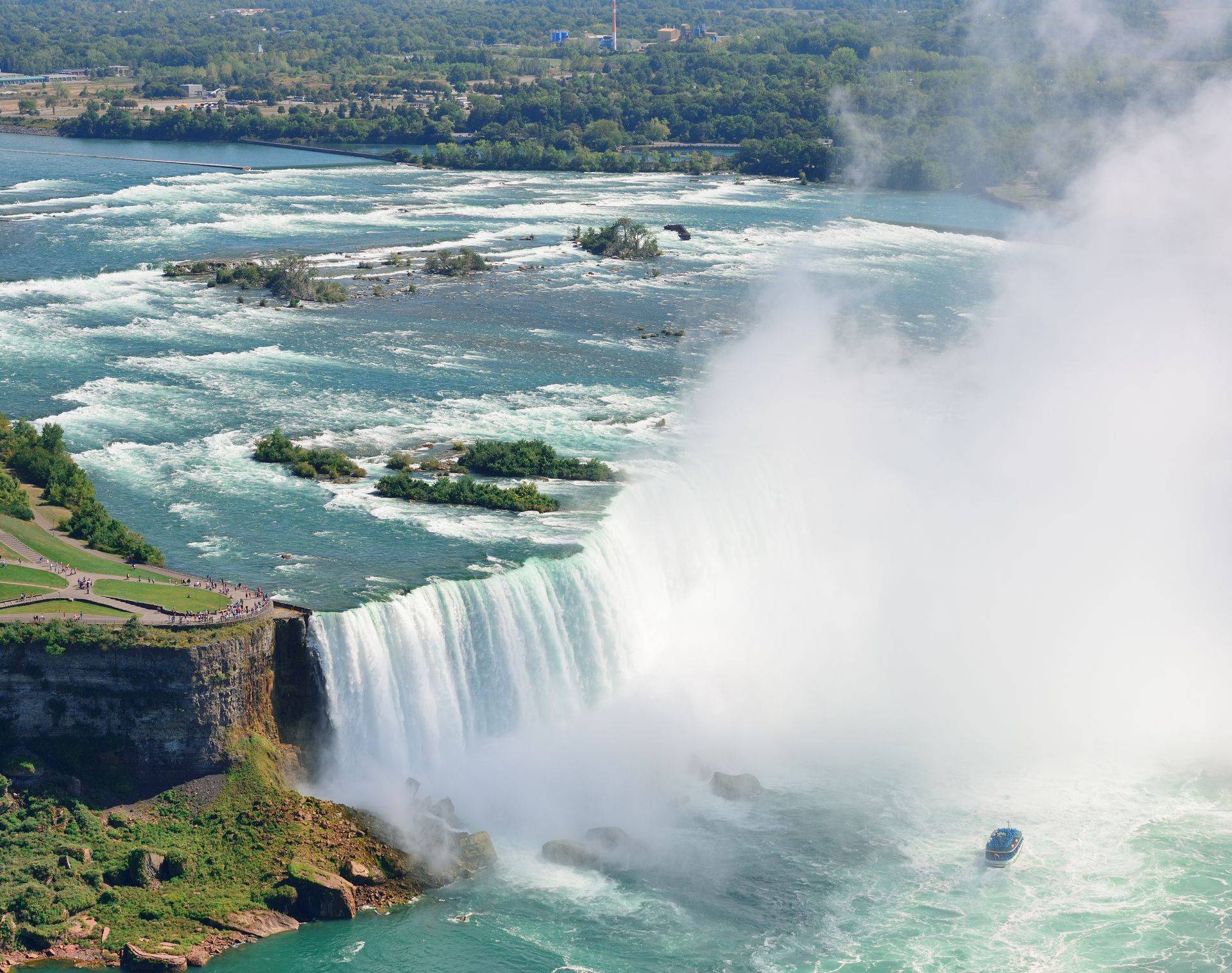 Horseshoe Falls at Niagara seen from above